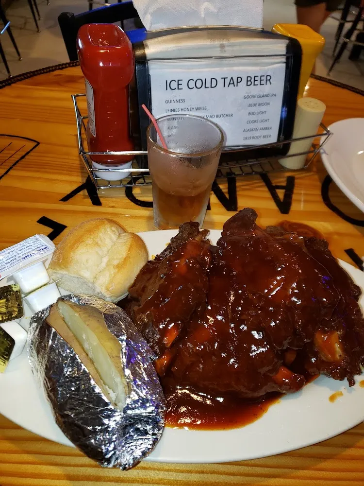 Barbecue Ribs and Baked Potato