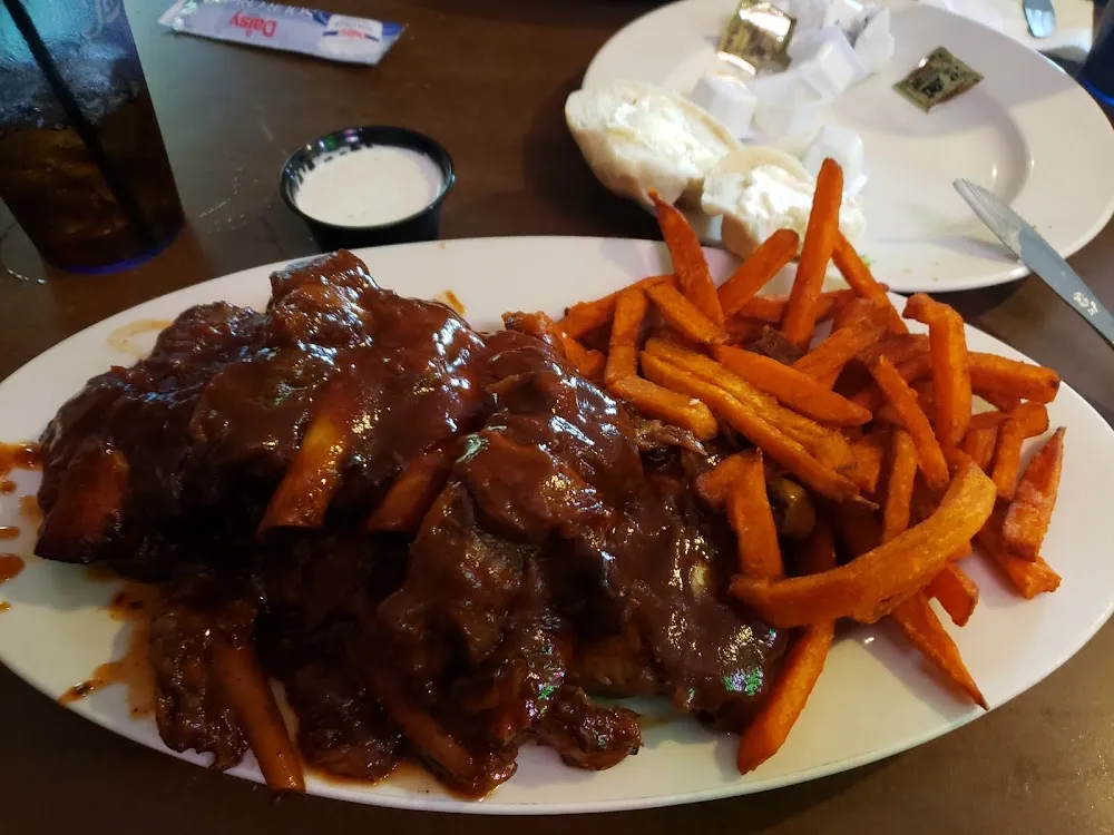 Rib Special with Sweet Potato Fries